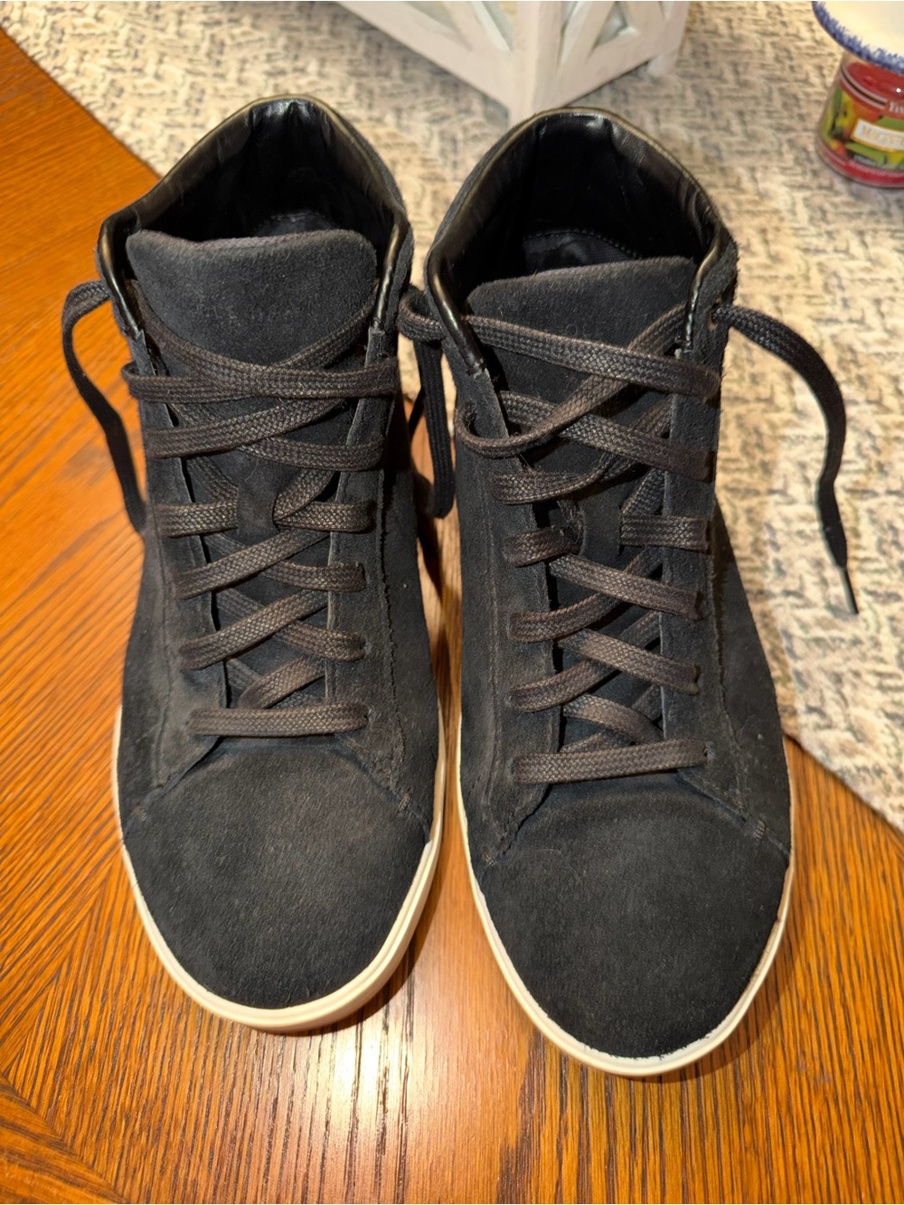 Cole Haan Black Suede High-Top Sneakers